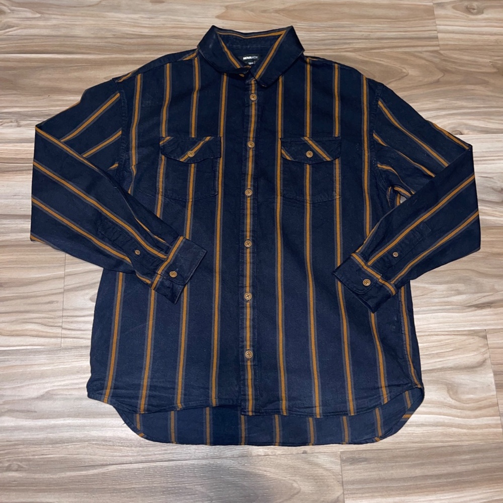 Striped Long Sleeve Button Down Shirt